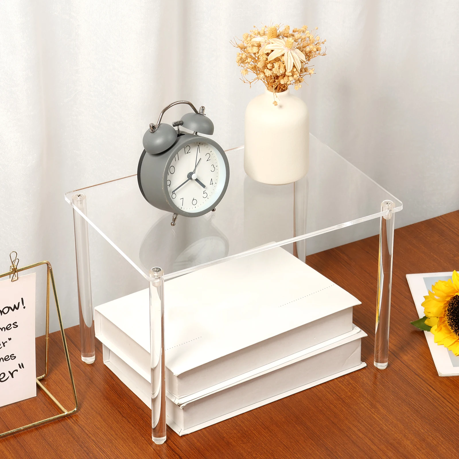 Acryl-Display-Riser, 4-beiniger Display-Riser, Acryl-Ständer, transparenter Regal-Riser-Display-Ständer für Dekoration und Organizer