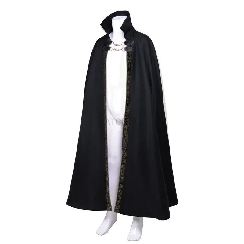 Halloween Vampire Costume Adult  Dracula Devil  Witch Cosplay Cape Medeival Gothic Steampunk Death Cloak Metal Chain