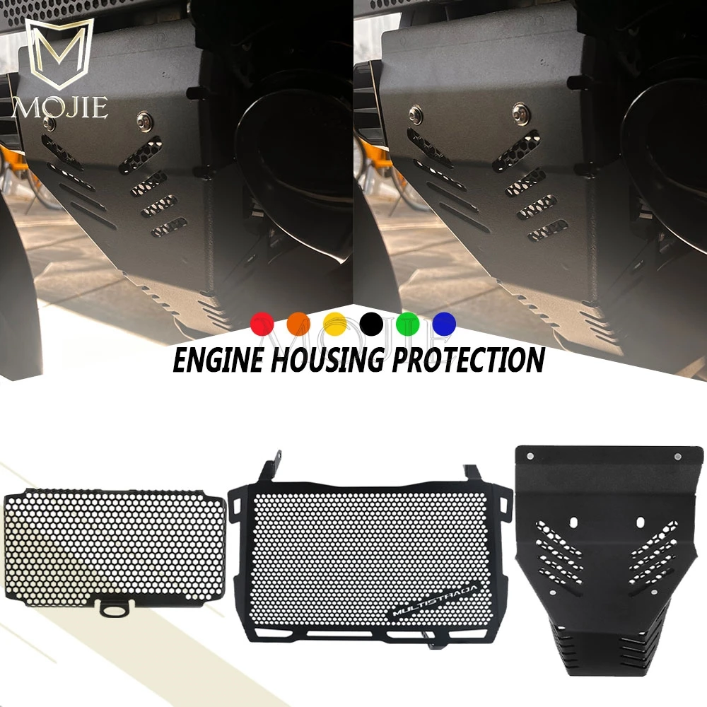 FOR DUCATI Multistrada1200 Multistrada 1200 1200S D Air Pikes Peak 2015 2016 2017 Radiator Guard Oil Guard Engine Guard Cover