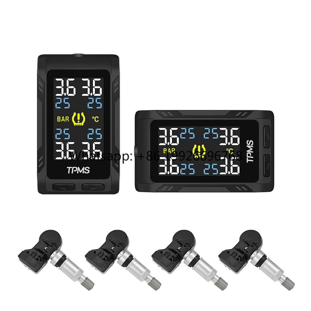 

New ACC Power 433MHz 5V Built-In Sensor TFT Display Model 912-GT Tire Pressure Monitoring System Sticker Type Universal TPMS