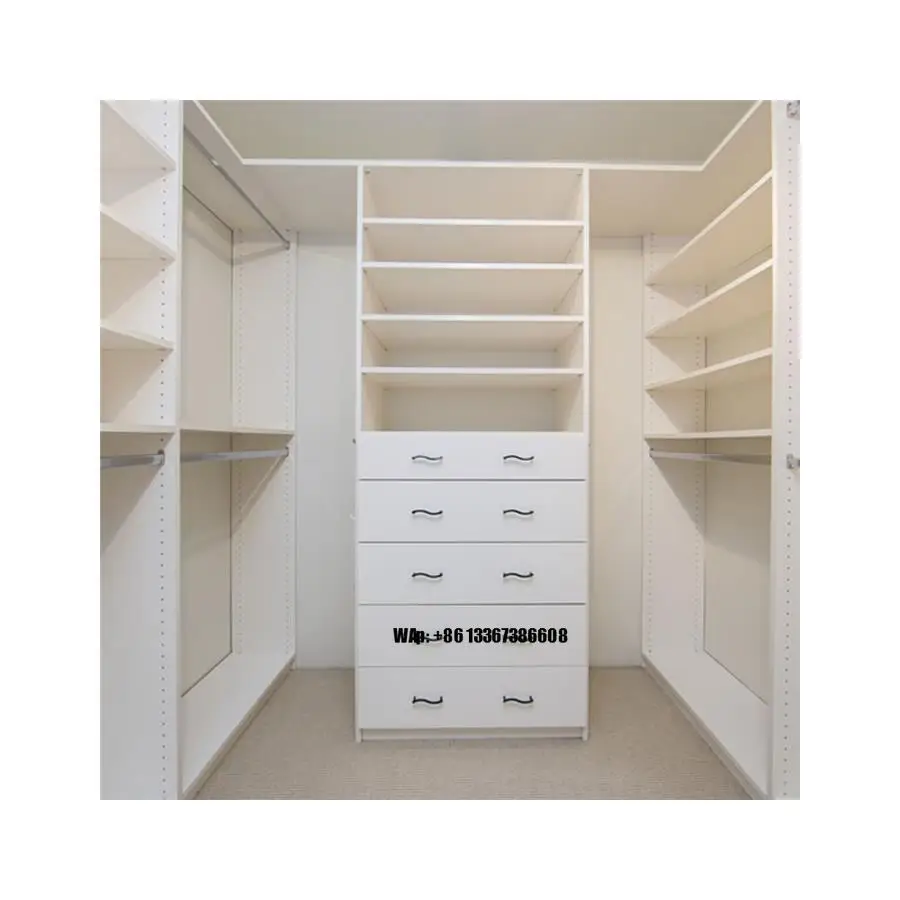 Acrylic Walk in Closet Design Furniture Accessories Aluminum Profiles Column Wardrobes