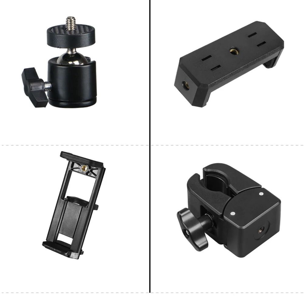 7*5*3.8cm 조정 가능한 마이크 스탠드 조정 가능한 마운트 1 4 및 3 8 인치 나사 인터페이스 ABS 재질 조정 가능한 높이 및 각도