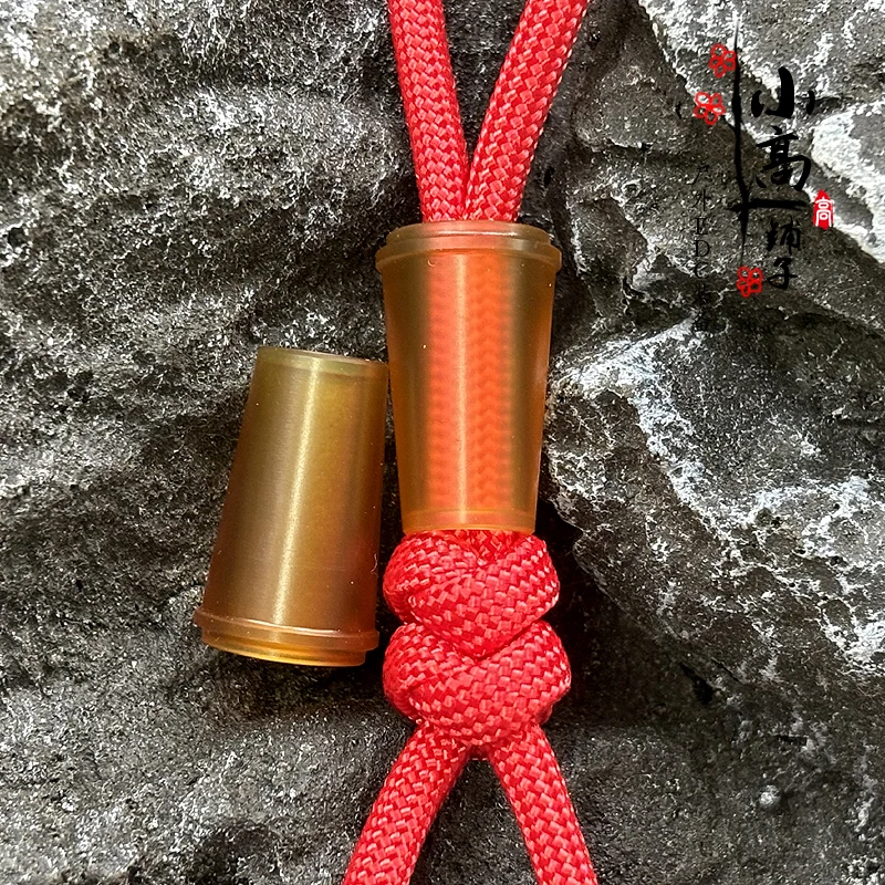 PEI Coffee Cup Resin Expression Paracord Accessory Screw Thread Knife Beads EDC DIY Paracord Beads Flashlight Pendants