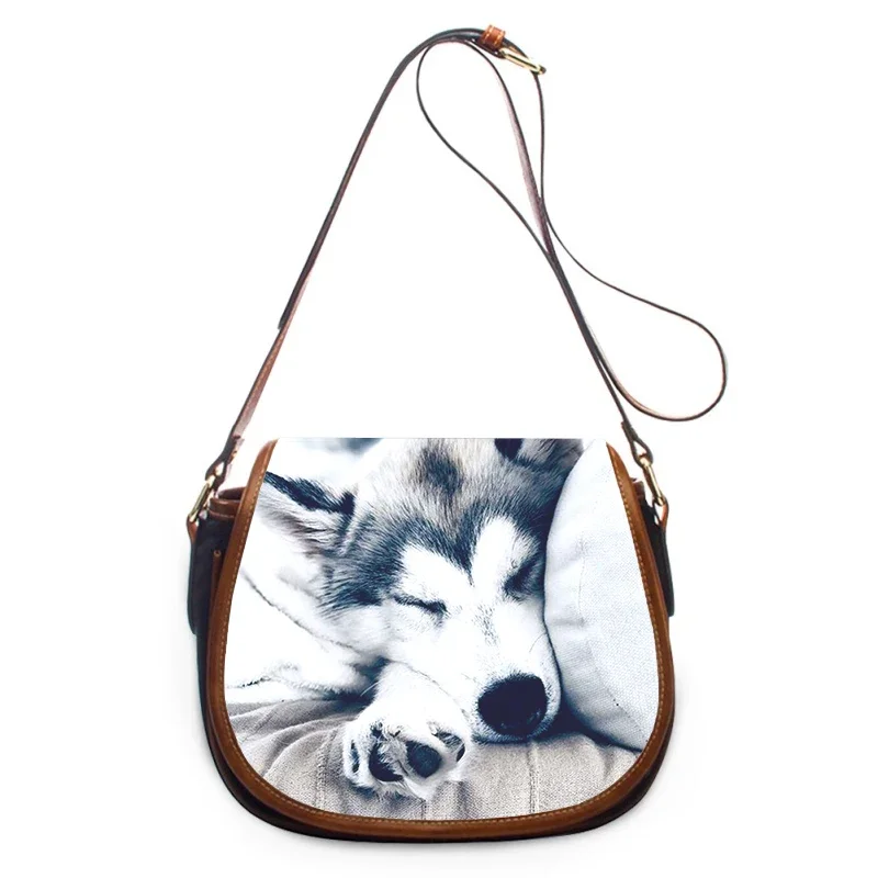 Husky dog funny cool 3D Print New Fashion Women Crossbody Bag Luxury Handbags Women Bags Zipper Shoulder Bag Women Shoulder Bag