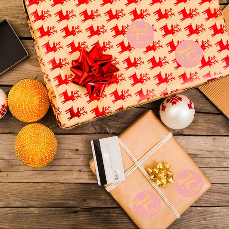 500 قطعة/لفة ورق ملصقات ذاتي اللصق شكرًا لك عناصر لاصقة تصنيف اسم ملصقات مغلف السدادة تسميات شخصية #5