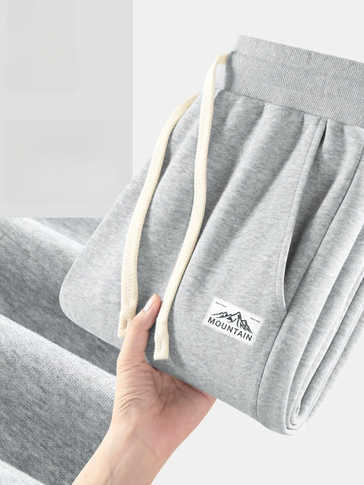 

Men's Casual Cotton-Feeling Trousers Spring 2026 Sporty Sweatpants Youth Fashion Straight Leg mid Waist