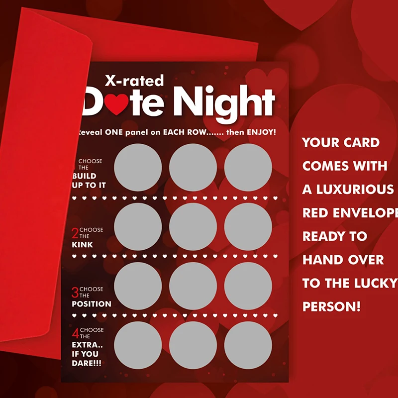 Naughty Scratch Card da fare tra coppie giochi per coppie camera da letto gratta e vinci Poster date Scratch Off List