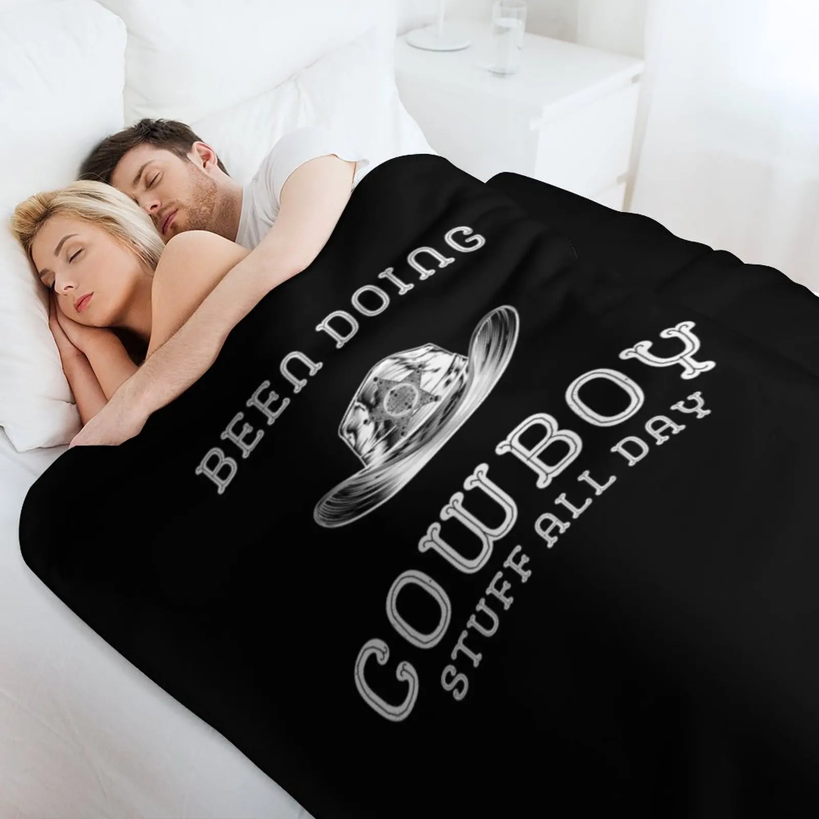 تم القيام بأشياء رعاة البقر طوال اليوم بطانية رمي الفانيلا القطبية لبطانية الشتاء #4