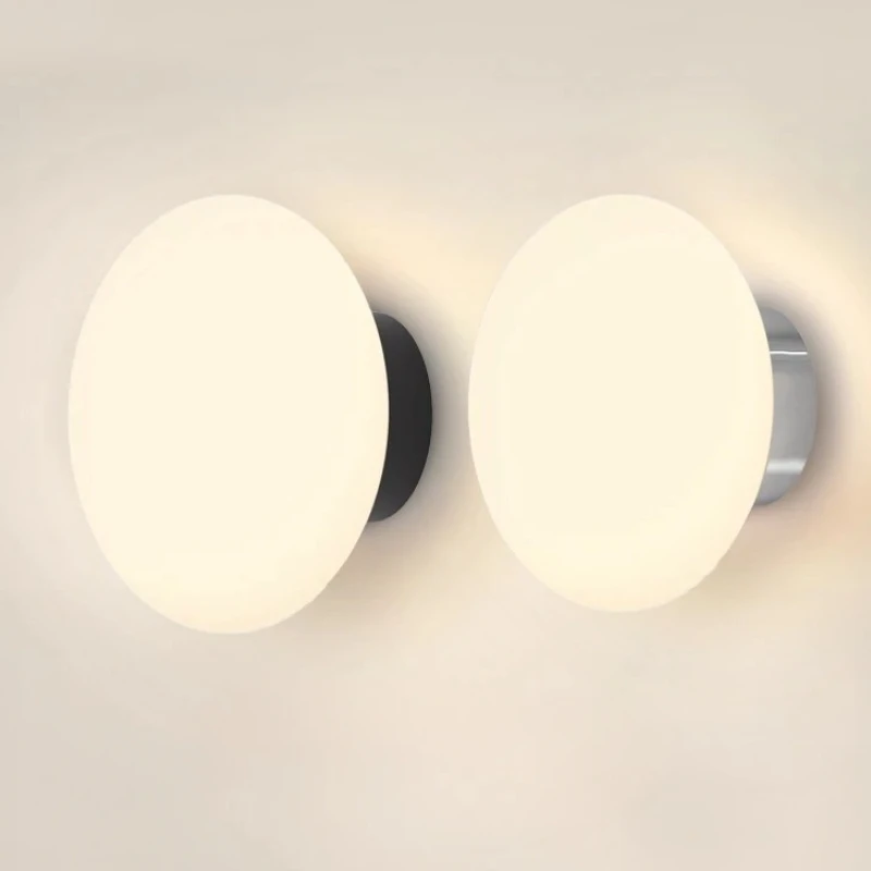 Modern White Wall Lamp Ball Glass Wall Sconce for Home Bathroom Mirror Living Room Bedroom Wall Decorative Interior Light