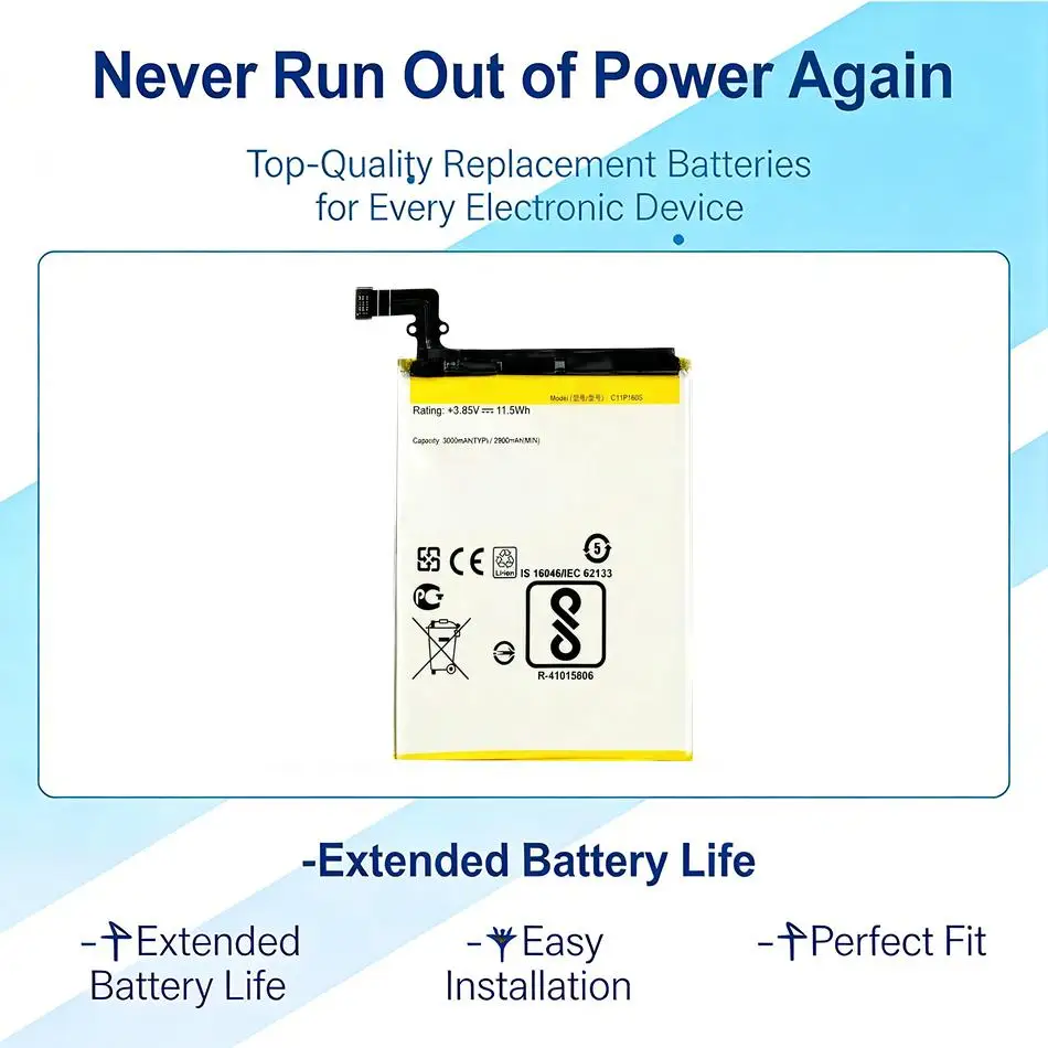 

C11P1605 3000 мАч для Asus Zenfone 3 ZS550KL 570KL Z01FD, аккумулятор для мобильного телефона с высокой совместимостью