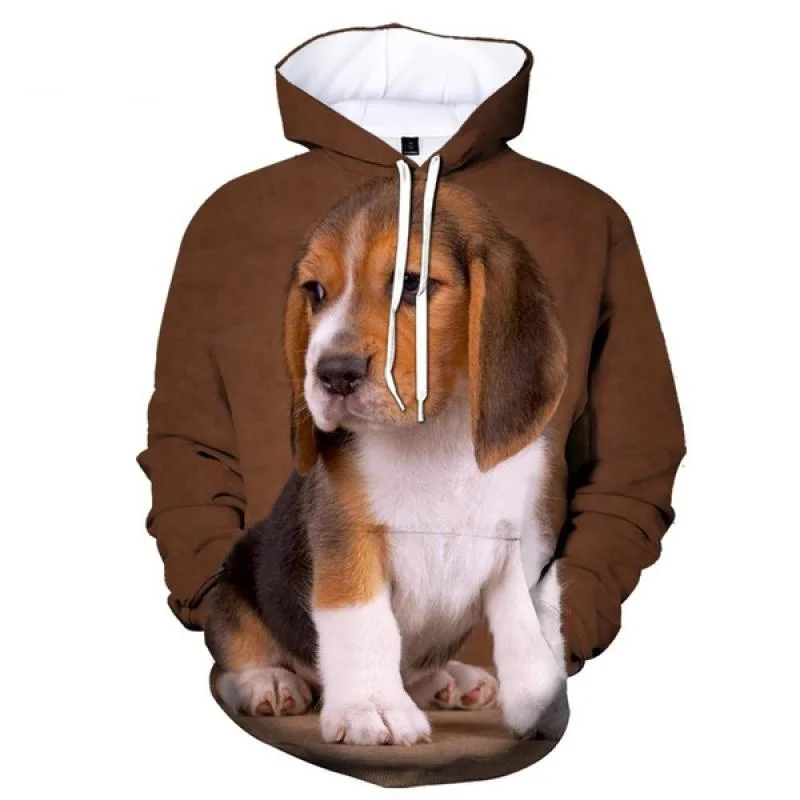 Animal Dog Beagle 3d Print Hoodies For Men Funny Sweatshirt Casual Long-sleeved Pullovers Cool Street Autumn Spring Hoodie