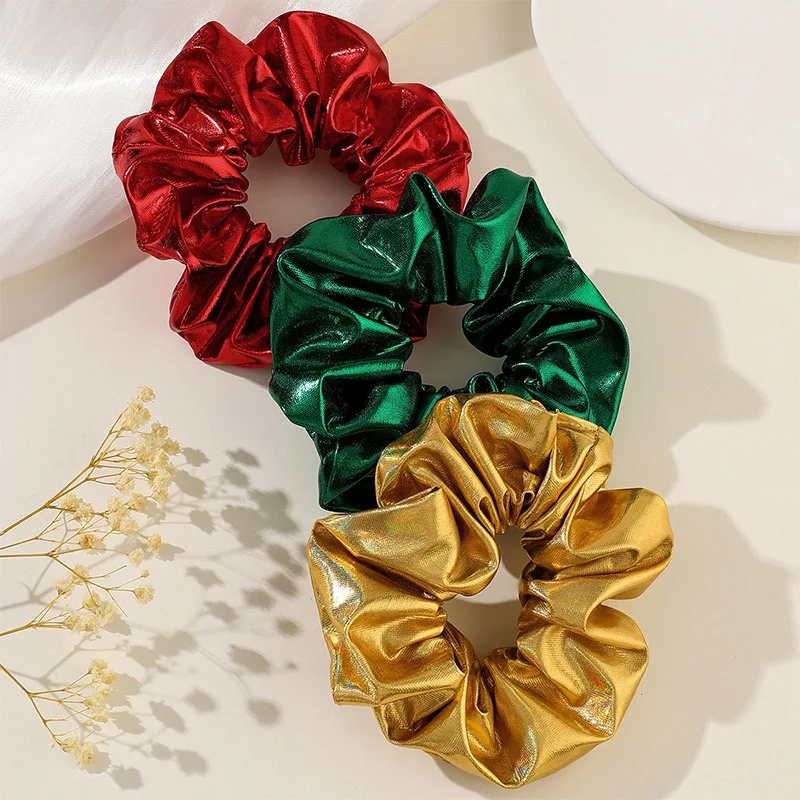 Fashion Shiny Scrunchie Hair Accessories For Women Multi-color Stage Party Christmas Hair Ornaments For Friends Gift