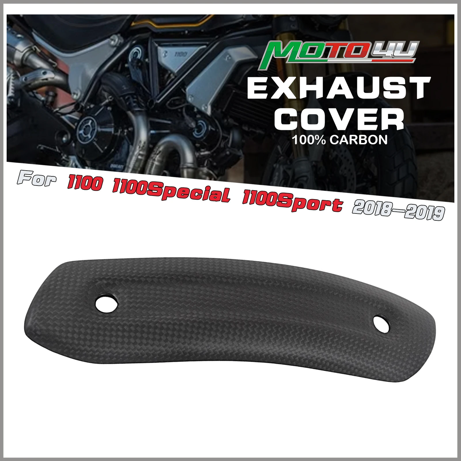 

Для DUCATI 1100 1100 Special Scrambler 800 400 1200, 100% углеродное волокно, выхлопная крышка, защита выхлопных газов, модификация мотоцикла