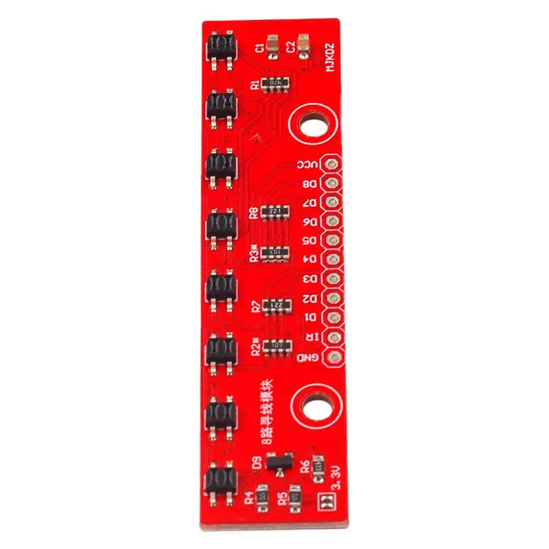 Spur sensor modul Follower modul rote Detektor jagd platine 8-Bit-Erkennungsplatine Leiterplatte material mit 8 Sensoren zur Erfassung