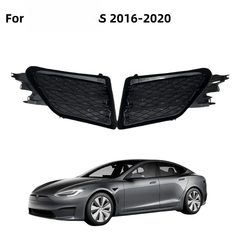 

Car Accessoires For Model S 2016-2020 Car Bumper Active Shutter Grille Front Fog Lamp Case Frame 1057851-00-J 1058007-00-J