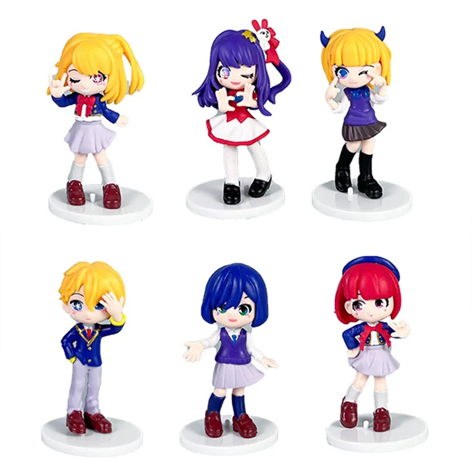 10CM 6Pcs The japan Anime oshi no ko  Figure Arima kana Model Doll PVC Character Toys Children Birthday Gift ﻿