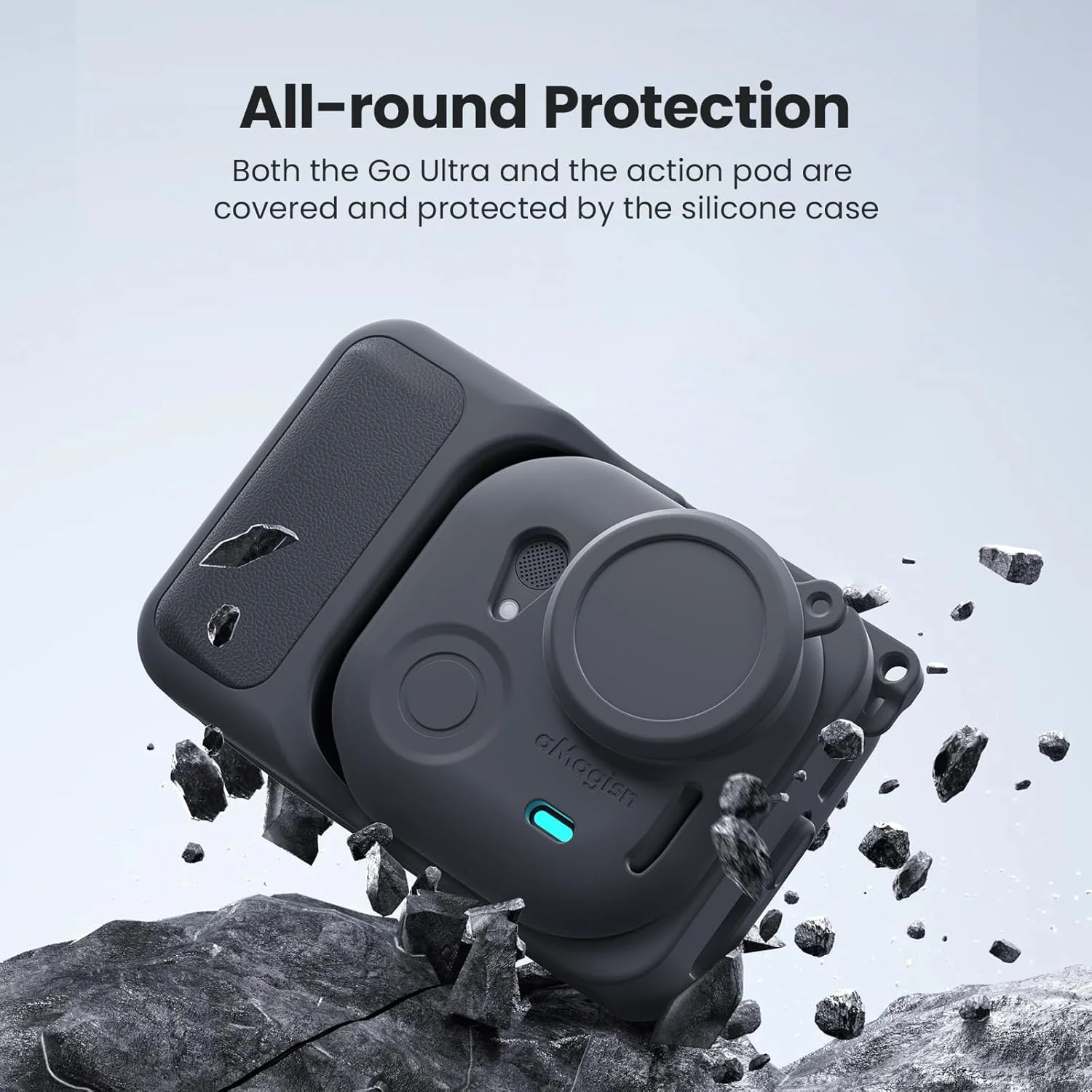 Coyktonty Silicone Cover Set for Insta360 Go Ultra Camera Anti-Loss Strap/Lanyard/Slicone case for The Action pod/Silicone Cover