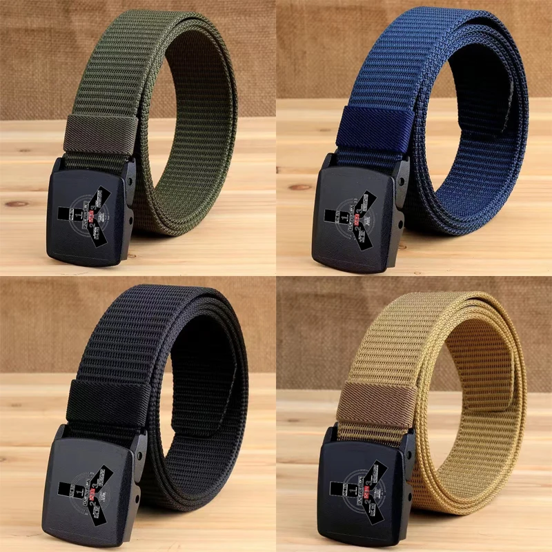 EVANGELION أحزمة الرجال أنيمي التلقائي مشبك في الهواء الطلق مغامرات التكتيكية حزام خصر للجنسين التدريب العسكري الرياضة قماش أحزمة