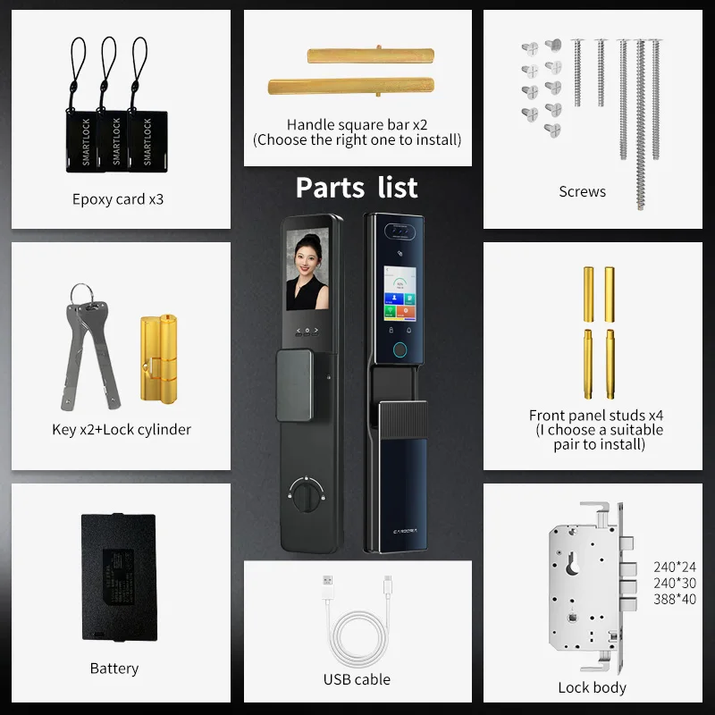 Cardoria Intelligent Face Recognition Smart Door Palmprint Fingerprint Fully Automatic Smart