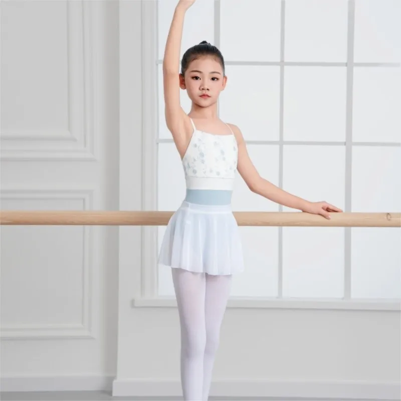 Costumi di danza del bambino body di balletto ragazze vestiti di pratica di balletto ricamato fionda danza ginnastica uniforme bambini vestito da balletto