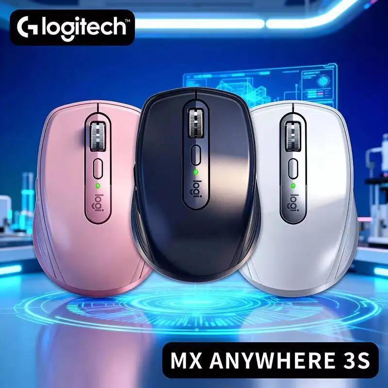 

Компактная мышь Logitech MX Anywhere 3S, эргономичный дизайн, перезаряжаемая, с быстрым прокруткой для портативных ПК Mac