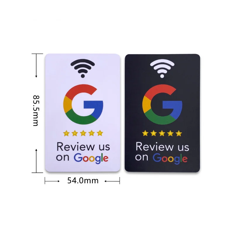 بطاقة قياسية من المصنع بمصدر مخصص للهاتف المحمول سريعة NFC بطاقة Google NTAG213/215 بطاقة أعمال المطاعم #4