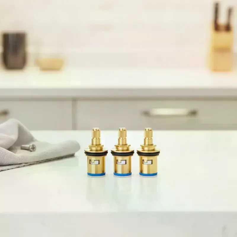 Universal Tap Valve Replacements Brass Ceramic Disc Thickened Copper Body Durable for Bathroom Kitchen Faucet Repair
