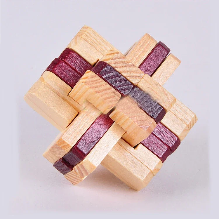 Juguetes Educativos divertidos de piezas Kongming Lock, juguetes tradicionales chinos, rompecabezas de madera único, Kit de modelos Brain Teaser súper difíciles, 1 unidad