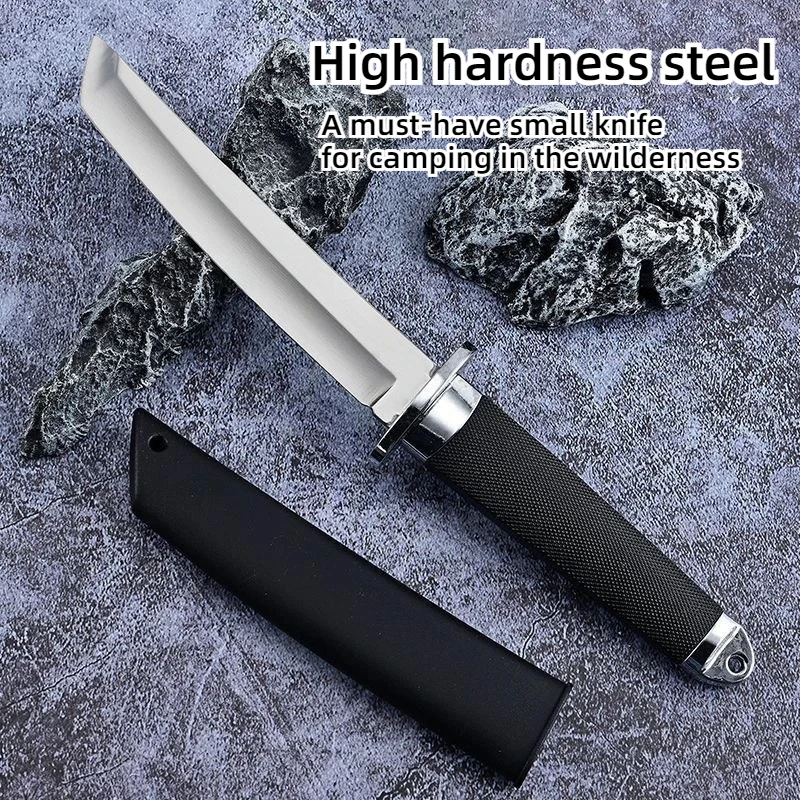 Outdoor Survival Knife,Katana Style Kitchen Knife, Sharp Versatile Fruit Knife, Fixed Blade Cutting Meat Vegetable Utensils