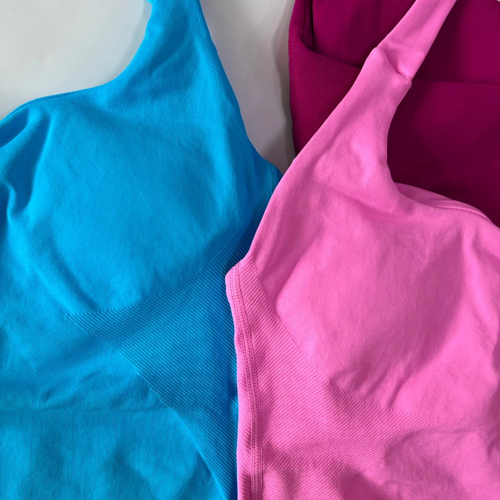 No Logo Seamless Halter Top Backless Longline Strappy Padded Gym Top Women Built-in Bra Removable Cups Activewear Yoga Tank Tops image 6