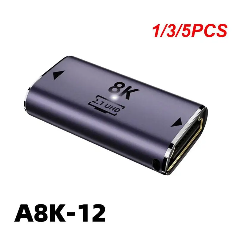 compatible Adapter Male To Female Converter UHD2.1 8K 60Hz 4K 120Hz 48Gbps with Indicator Light Same Screen/Expansion