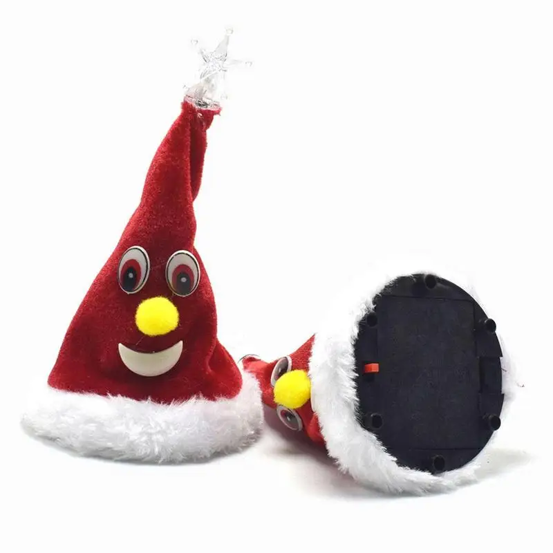 Dancing Santa Claus Hat Electric Animated Music Christmas Hat Festive Swing Novelty Ornament Christmas Musical Moving Hat