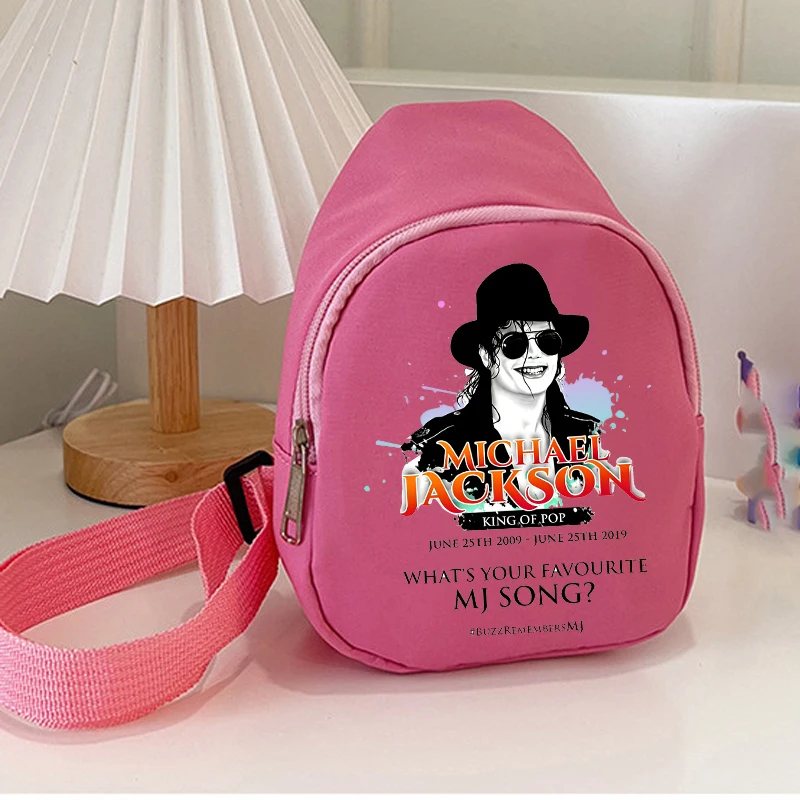 Der König des Pop, Michael Jackson, bedruckte Umhängetasche, modische Street-Brusttasche, diagonale Umhängetasche aus PU-Leder, leichtes Geschenk