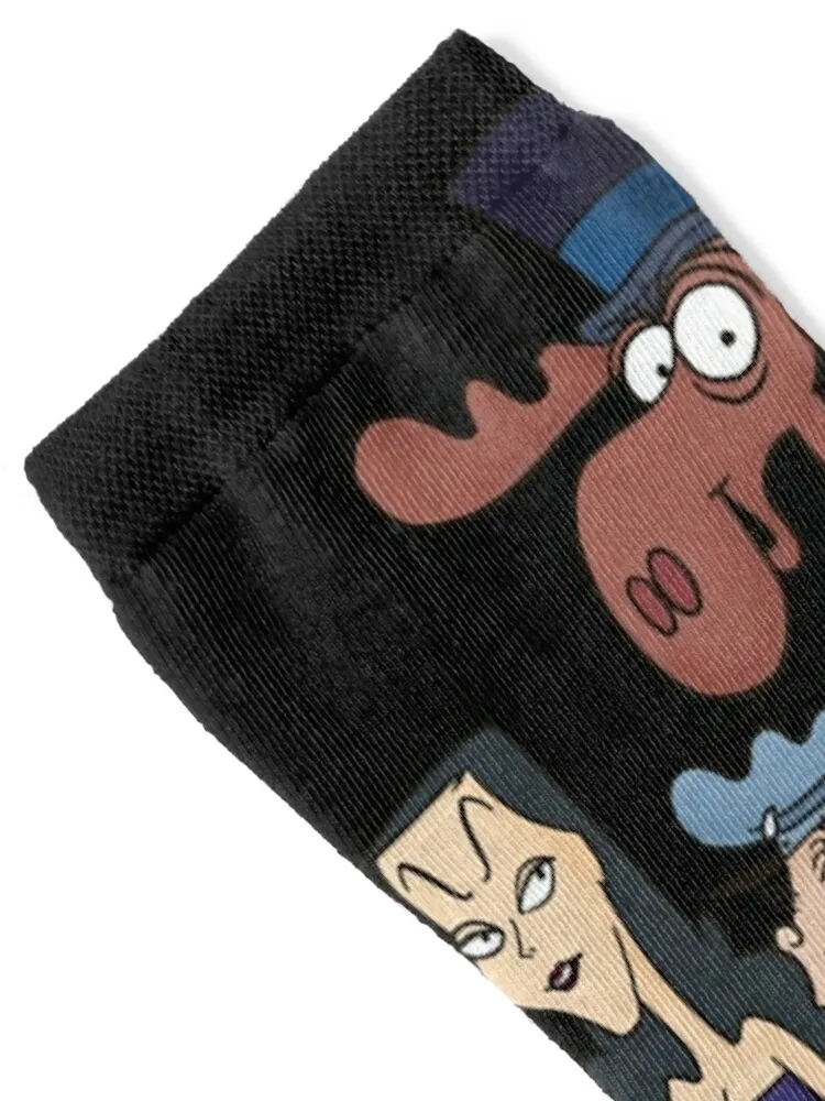 Tribute to Jay Ward Cartoons Rocky, Bullwinkle, and Friends Classic T-Shirt.png Socks retro sheer Socks For Man Women's