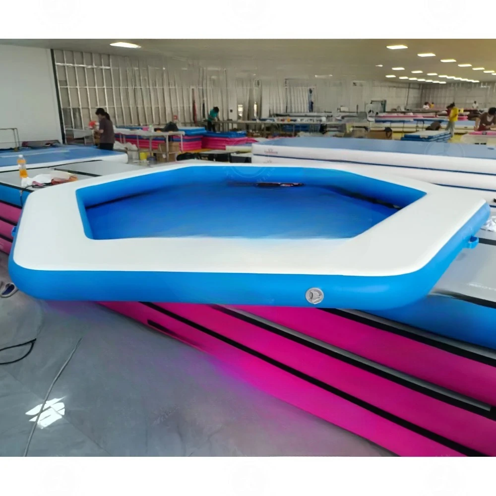 10ft Water Hammock Air Floating Sup Swimming Deck Platform Fishing Inflatable Hex Mesh Dock PVC Material 100-500kg Capacity 5-10
