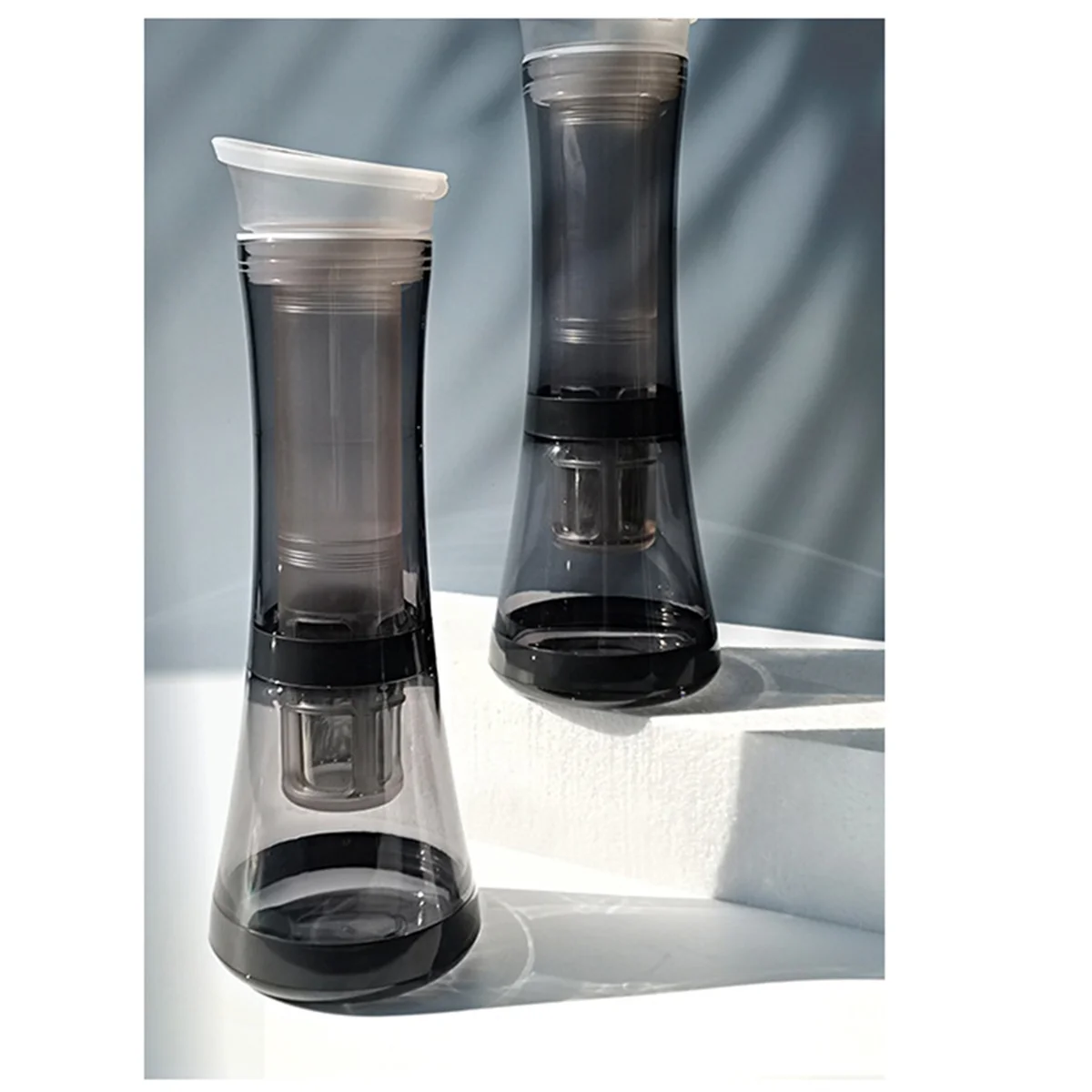 Кофеварка холодного заваривания с герметичной крышкой, фильтром из нержавеющей стали, многоразовый дозатор кофе со льдом для домашнего и офисного использования B