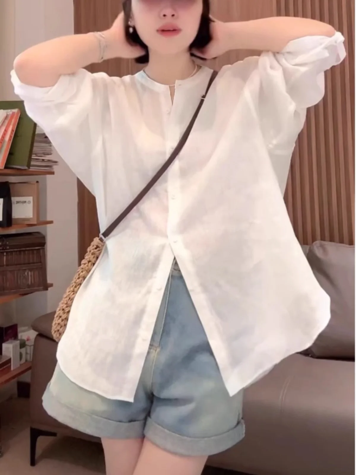 

Женская льняная одежда свободного покроя Long Sve, повседневная ранняя осень, утягивающая верхняя одежда на одной пуговице, весна-лето, хлопковый льняной топ