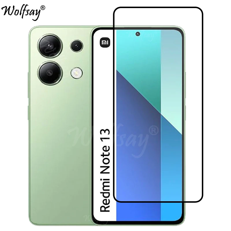 Full Cover Tempered Glass For Redmi Note 13 4G Screen Protector For Redmi Note 13 Global Camera Glass For Redmi Note 13 4G Glass