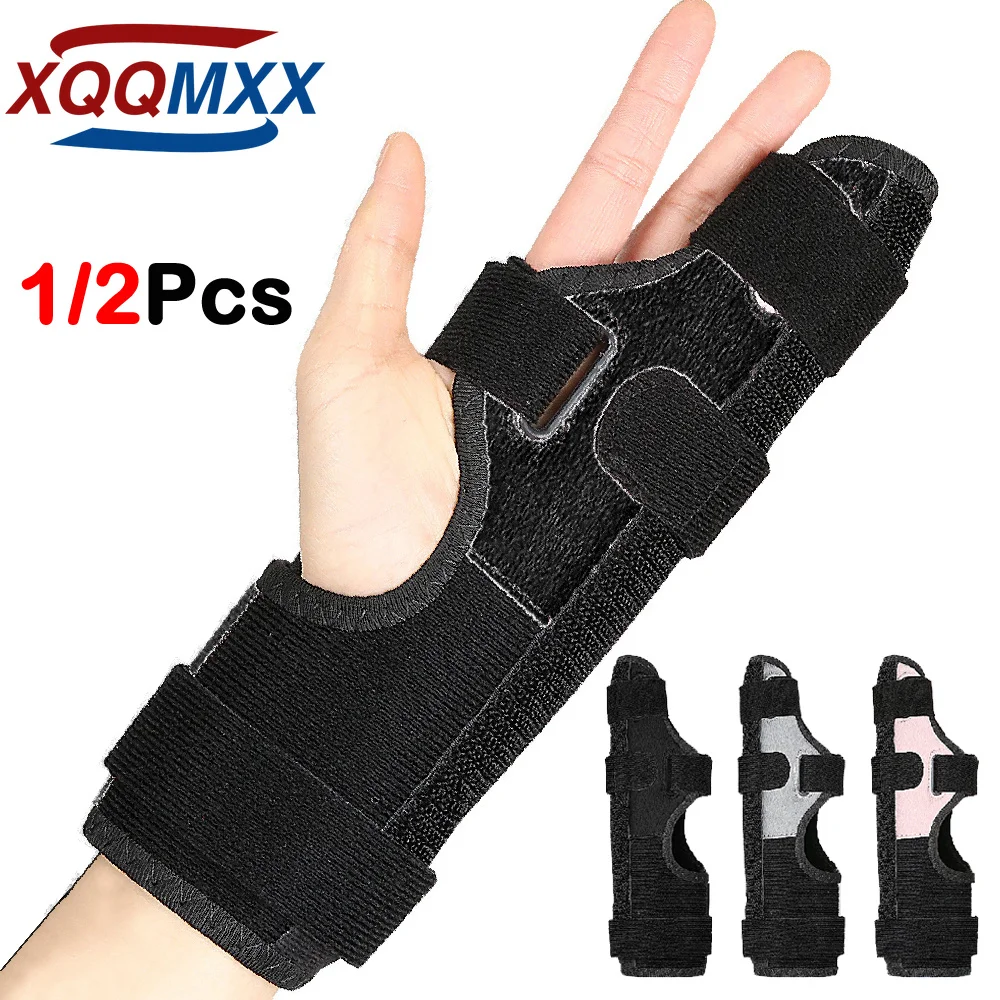 1/2PCS Wrist Support for Men Women,Adjustable Little Finger Splint Hand Brace,Metacarpal Stabilizer with Detachable Aluminum Bar