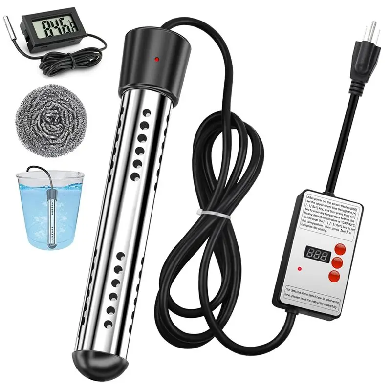 m04k-ウォーターヒーター、1500w-電気ヒーター、304ステンレス製、プール、浴槽、バケツ、キャンピングカー、アウトドア用、usプラグ
