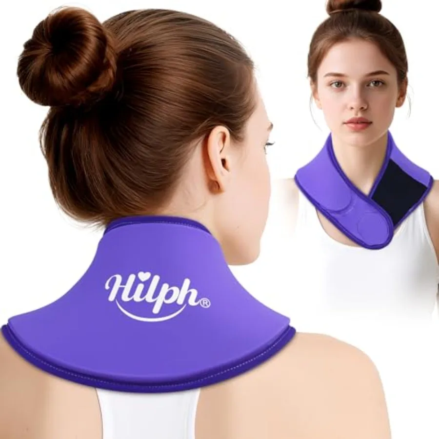 

Neck Ice Pack Wrap Gel, Cooling Ice Wrap for Cervical Neck Pain Relief, Flexible Cold Compress Pack for Injuries Reusable, Surg