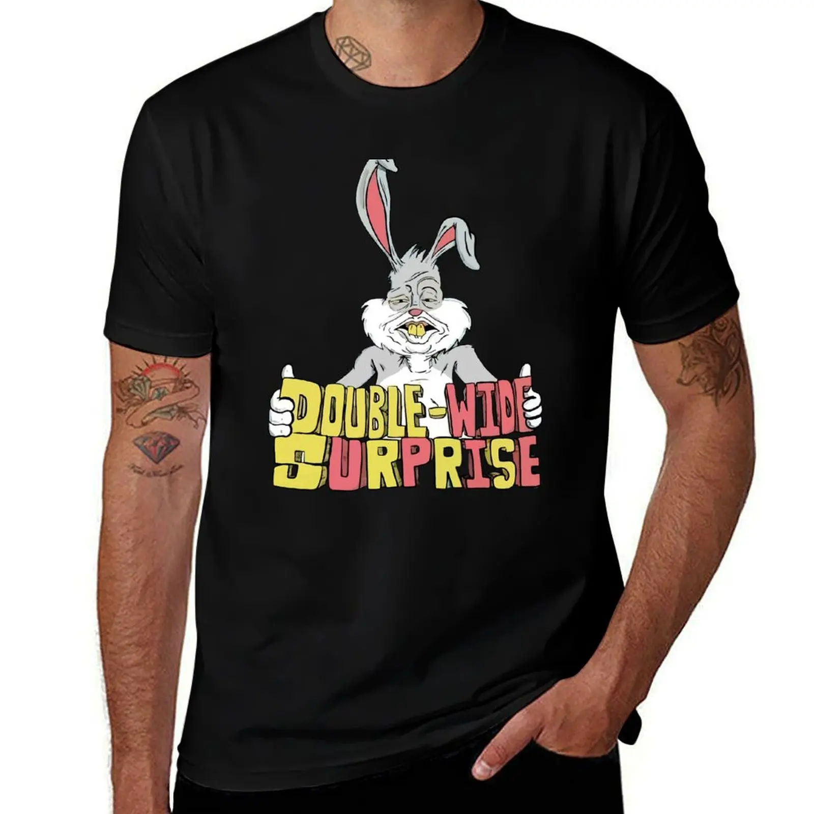 MEATCANYON - DOUBLE WIDE SURPRISE T-Shirt t shirt for man t shirts for man pack cotton