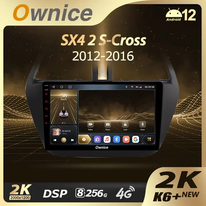 

Автомагнитола Ownice K6 + 2K 13,3 дюйма для Suzuki SX4 2 S-Cross 2012-2016, мультимедийный видеоплеер, навигатор, стерео, GPS, Android 12, без DVD, 2din