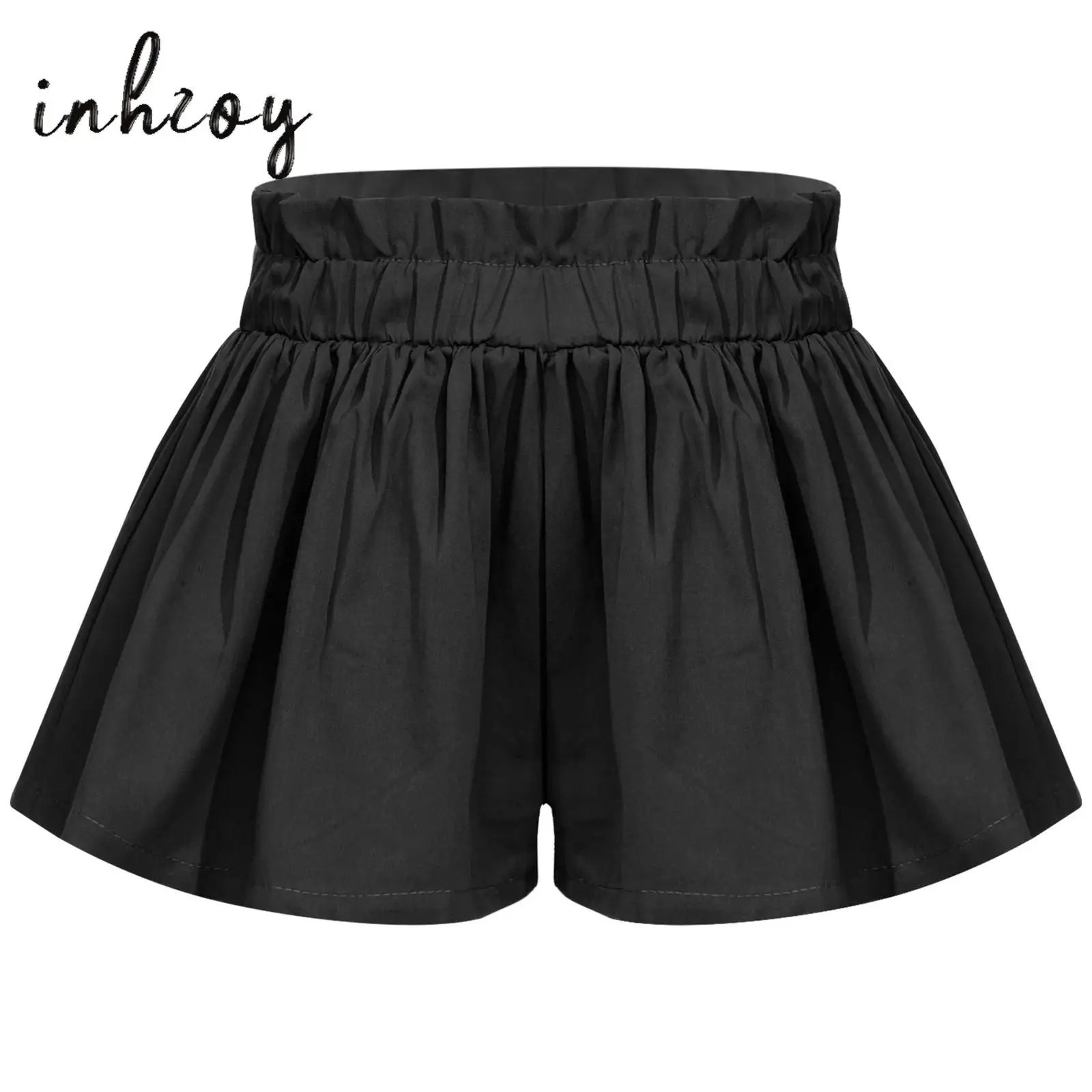

Kids Girls Cute Ruffled Shorts Pants Summer Cotton Elastic Waistband Shorts for Weekend Picnic Vacation Beachwear Casual Clothes