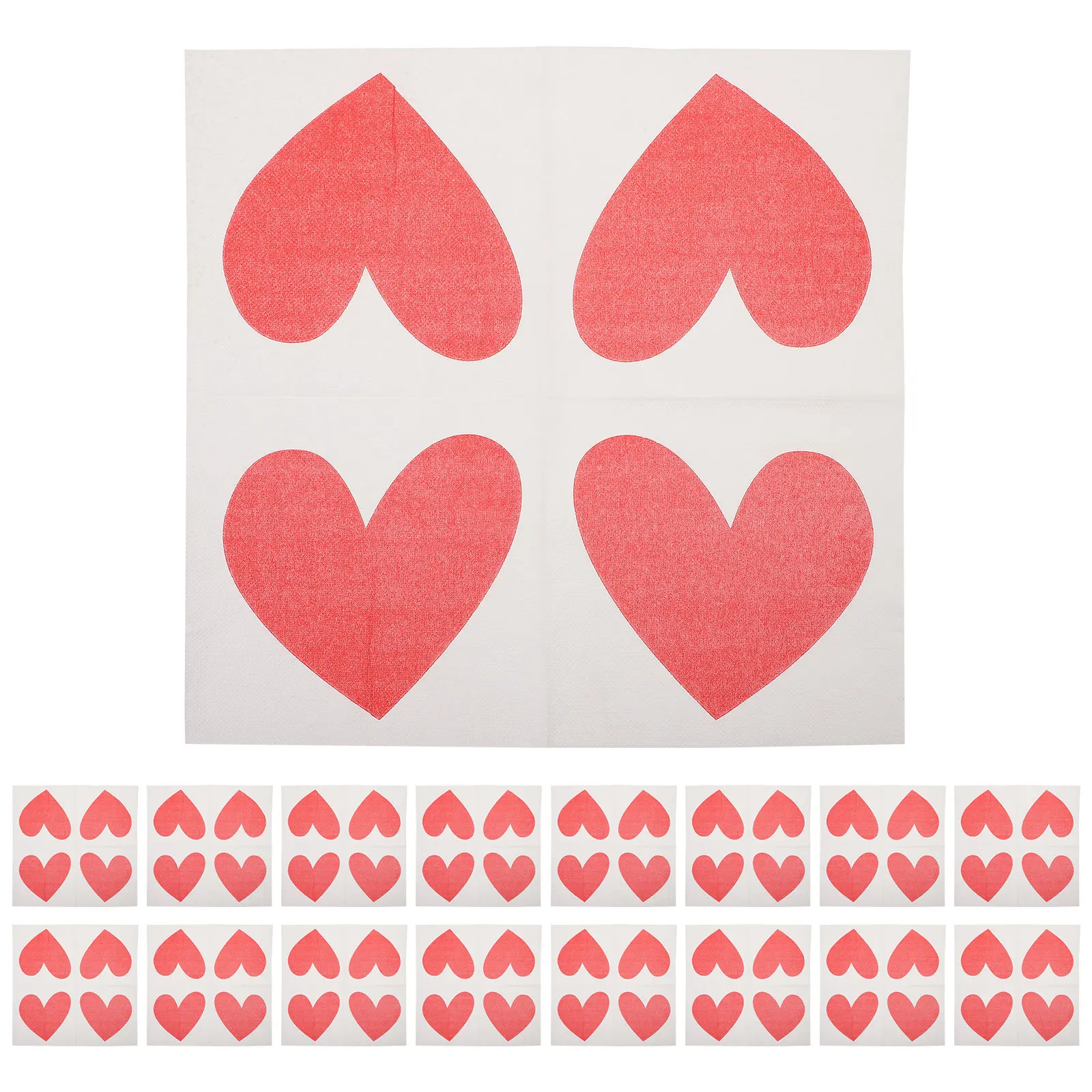 40 قطعة مناديل الزفاف القابل للتصرف القلب المطبوعة ورقة الأنسجة حفلة عشاء المناشف الورقية للولائم أنيقة ماصة