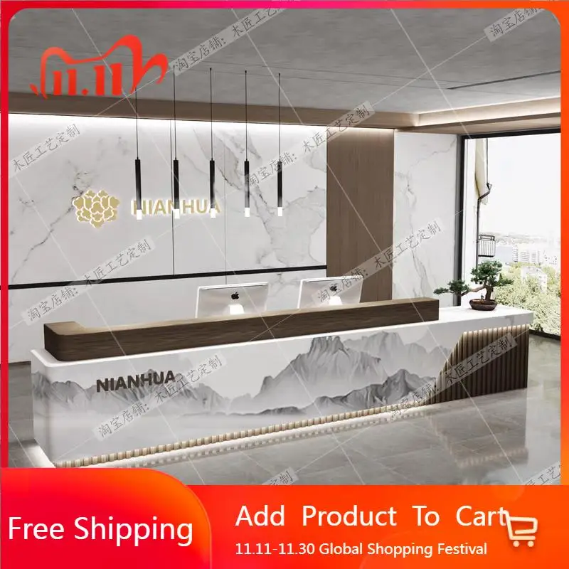 

Unique Salon Reception Desks Executive Beauty Shop Modern Company Reception Desks Minimalist Escritorio Commercial Furniture