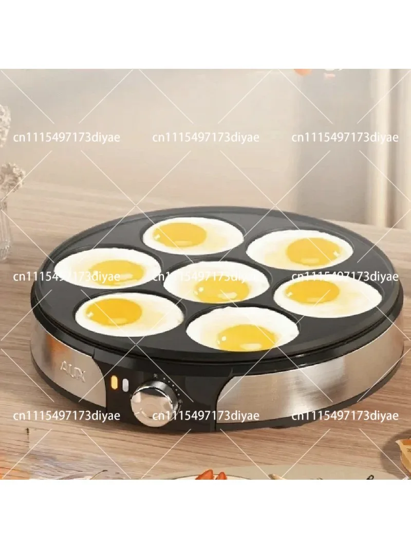 220V Crepe Maker 7 Holes Non Stick Egg Pancake Omelette Baking Pan Breakfast Kitchen Tool