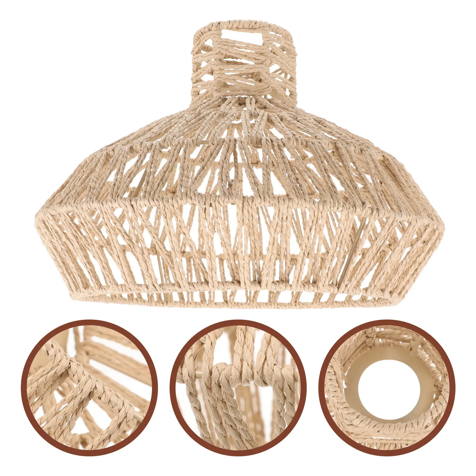 

Маленький ретро-плафон из имитации ротанга, винтажный абажур для кафе и столовой, мягкий свет