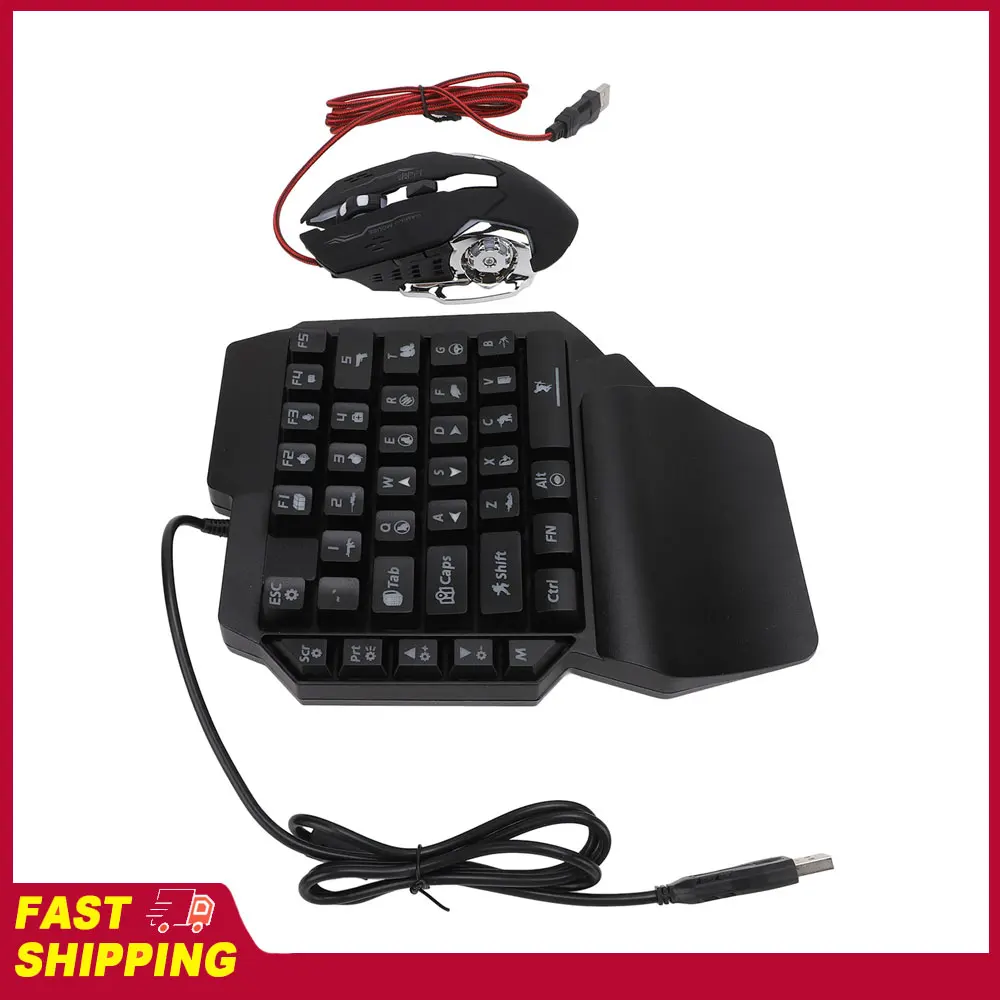 

Комбо-набор для мобильных игр: Bluetooth-клавиатура и мышь для одной руки, с регулируемым держателем для телефона, для игр