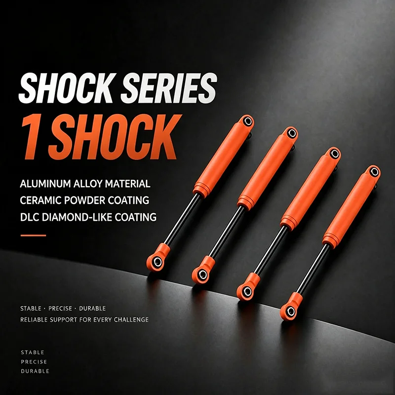 4pcs D1RC Aluminum Alloy Shock Absorber Series Strong Durable and Light Weight for 1/10 RC Crawler Car Traxxas DIY Upgrade Parts